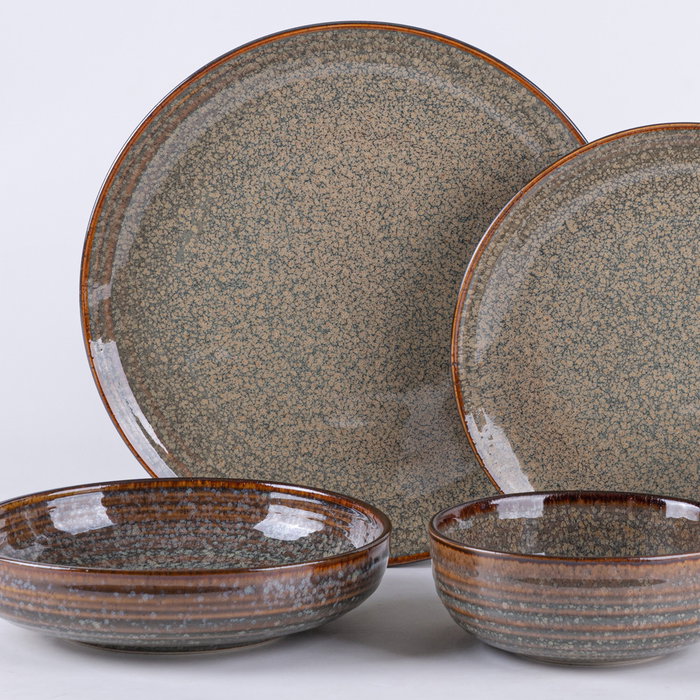 Avet Plato Llano Gris Antique Diámetro 27 cm (4 Unidades)